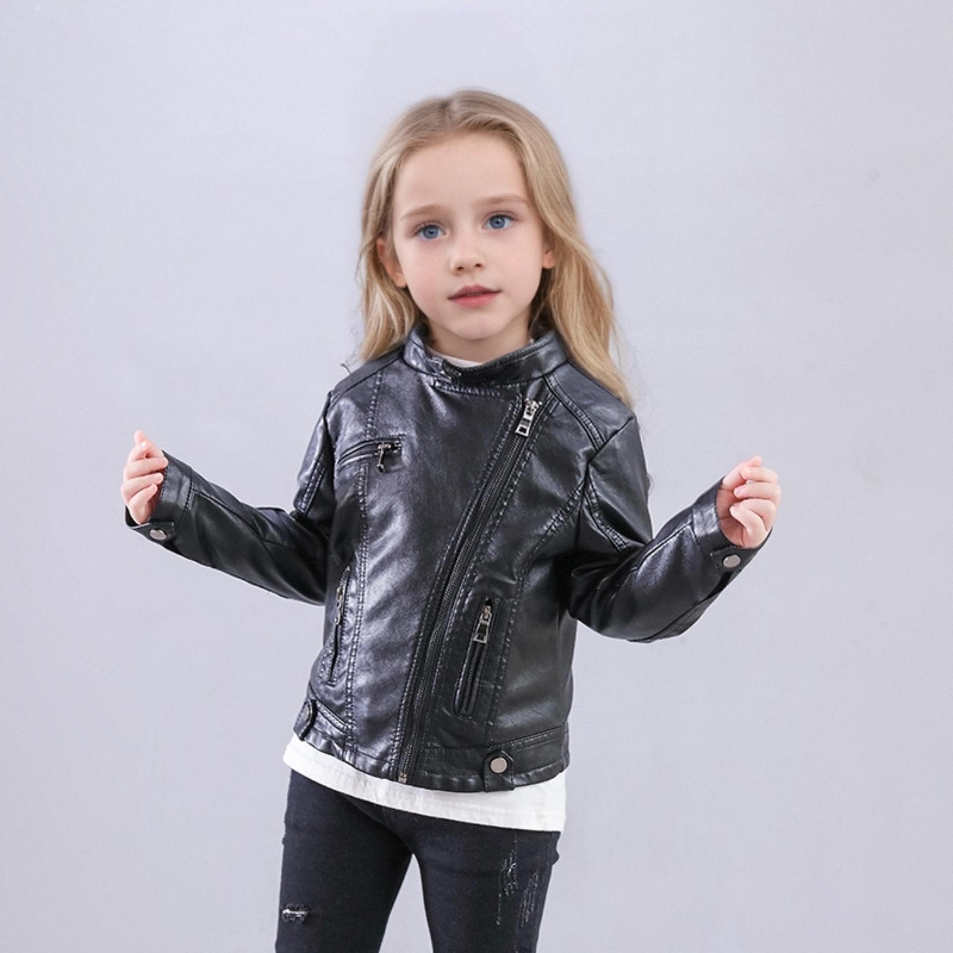 Streetwear Brand Photography - Chaqueta de cuero Pu de motocicleta