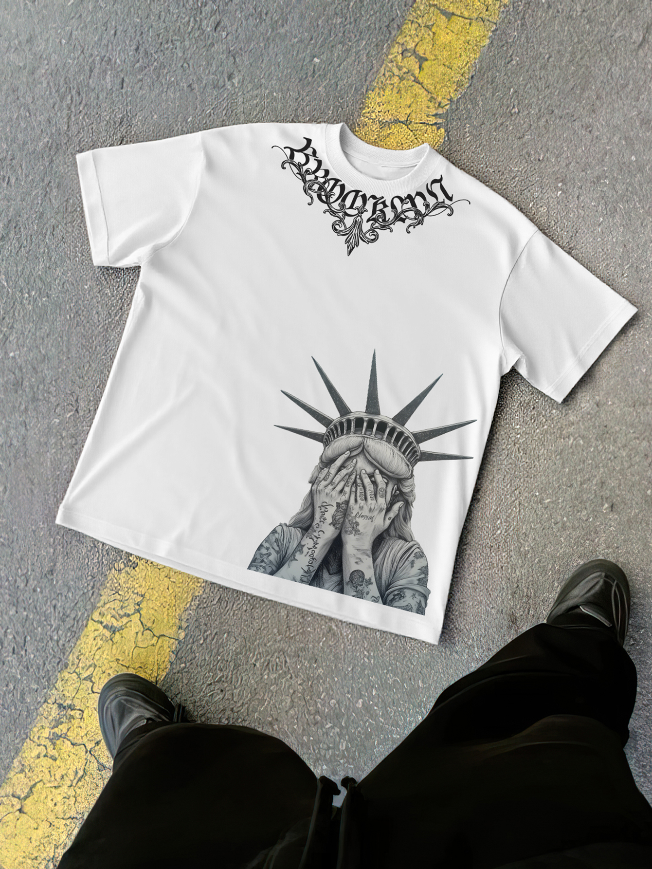 Streetwear Brand Shirts - Camiseta Oversize de Algodón para Hombre,