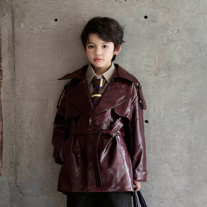 Streetwear Brand Photography - Niños Niñas vino rojo negro motocicleta