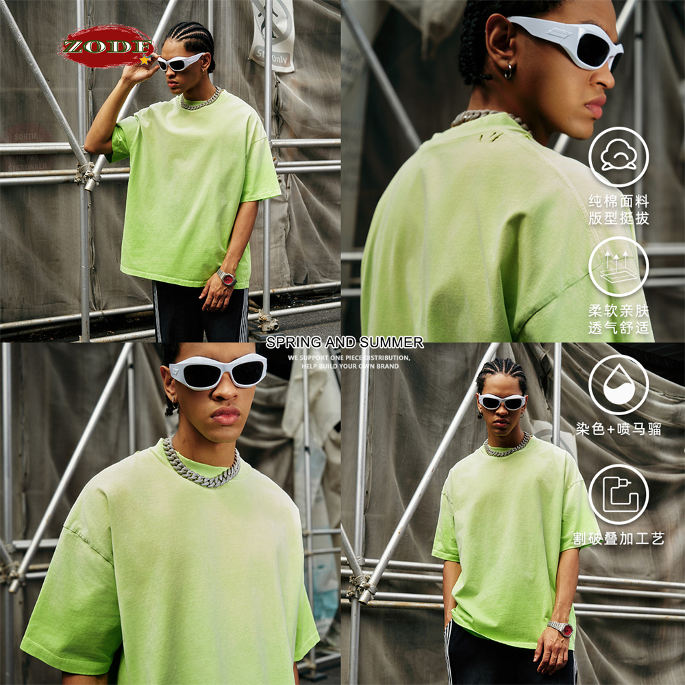 ZODF-camisetas degradadas lava - Streetwear Brand Shirts reseña y precio