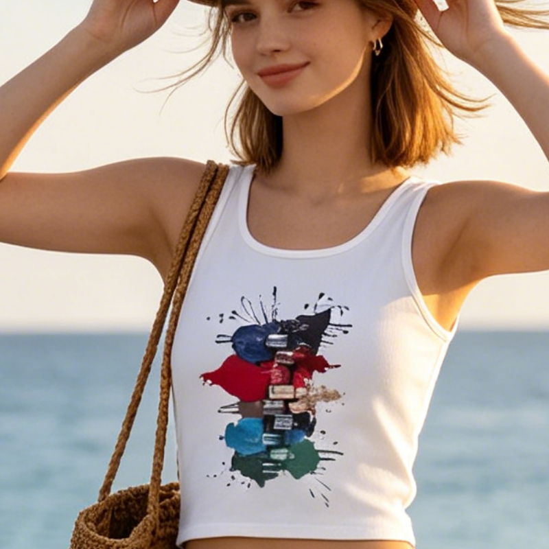 Tops Cortos con Gráficos de Ma - Streetwear Brand Cheap reseña y precio